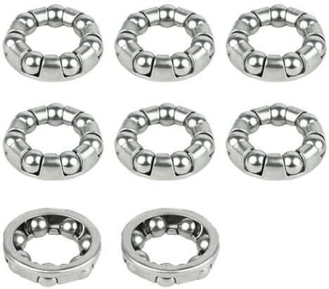 WKabnkn 8Pcs Bicycles Balls Bearing Retainer Mountain Bike Headsets Caged Balls Fork Hubs Bottom Bracket Fork Hub Bottom Bracket Bearing