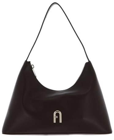 Furla Leder Schultertasche Diamante Shoulder Bag Espresso dunkelbraun