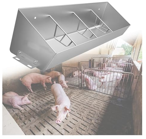 Futtertrog aus Edelstahl für Rinder, Schafe, Pferde, Schweine – abgeschrägte Öffnung und getrenntes Zaun-Design für einfache Fütterung und reduzierten Abfall