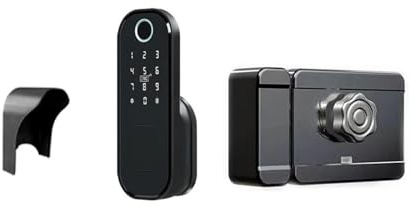 Smart Lock For Impronte Digitali Cancello Esterno Telecomando Bluetooth TTLock App Codice Di Accesso Scheda Rfid Serratura Elettronica Intelligente Senza Chiave Comoda Efficiente(Tuya APP)