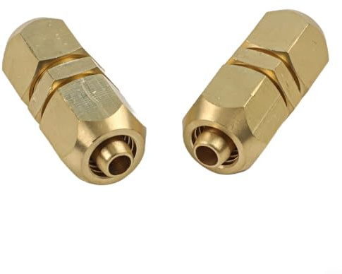 10mm 12mm Push-Fit Brass Water Pipe Connector - Tool- Quick Connect Fitting for PEX, Copper & CPVC Pipes, 1200 PSI, -65°F to 250°F, for Heating, Plumbing & Kitchen Applications(10MM Connector)