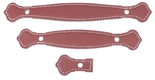 BCOATH 3 Tiradores de Cuero para Muebles y Armarios, Asa de Equipaje Elegante y Práctica, Material de Cuero y Aleación de Zinc, Paquete de 3 Piezas para Uso Diario