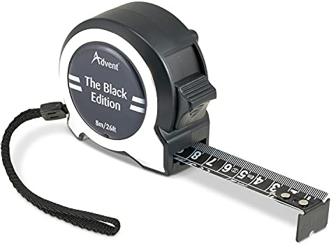 Advent Black Edition 8m/26ft x 25mm Professional Tape Measure
