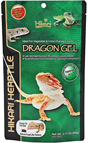 HIKARI Herptile Dragon Gel Reptile Food Complete Diet for Insect & Vegetable Eating Lizards, Live Feed Replacement for Bearded Dragons, Ocellated Lizards & Water Dragons