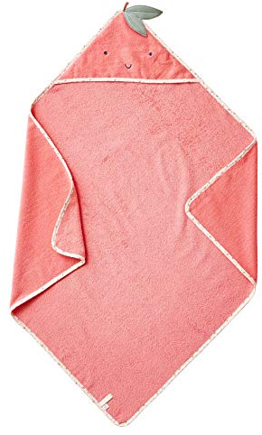Vertbaudet Baby Kapuzenbadetuch,Apfel rosa 100X100