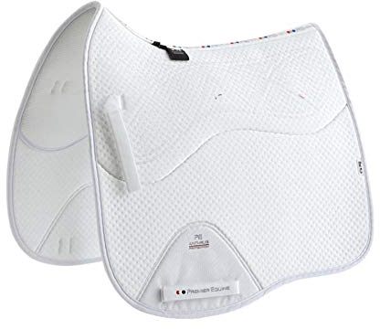 Premier Equine Dressursattelpad Airtechnology Anti Slip Größe Full, Farbe White
