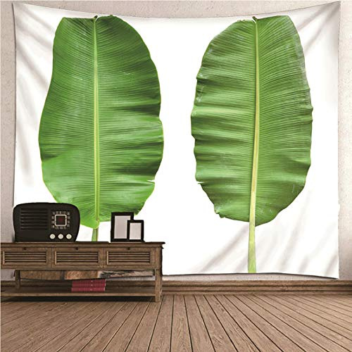 Banemi Tenture Murale Deco Chambre Adulte Tenture Murale Tapisserie Murale Tissu Polyester 240x220CM Thème Végétal Feuille De Bananier