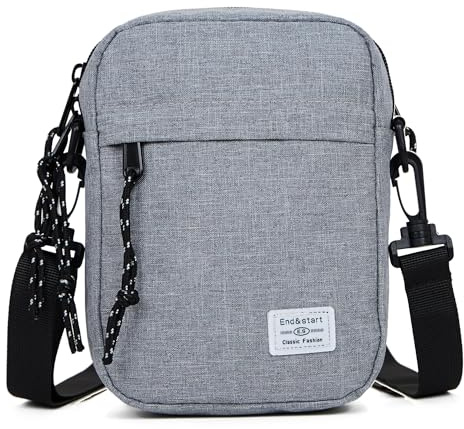 Handy Umhängetasche Klein Herren, Herrentasche zum Umhängen Klein, Wasserdichte Reißverschluss Handy Schultertasche Holster Herren Handytasche mit Schulterriemen Handy Brieftasche Geldbörse Handtasche