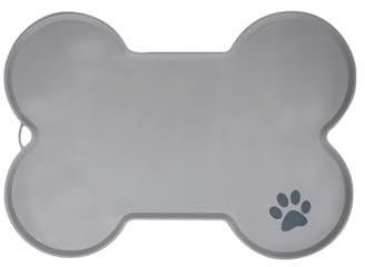 OLIVO.shop Tappeti per cani e gatti da interno, tappeto sottociotola cane lavabile antiscivolo, tappeto sotto ciotola cani e gatto, tappetino gomma 37x52 cm (PET FOOD AREA)