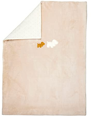 Nattou Kuscheldecke für Babys, Hund Charlie, 100 x 135 cm, Vegan, Baumwolle, Beige