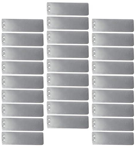 Yardwe Aluminium-Pflanzenetiketten-Etikett: 100 Sets Metall-Stempelrohlinge Marker Wetterfeste -Kindergarten Gartenetiketten Samen-Identifikator mit Drähten für Topfblumen, Gemüse, Ellipse