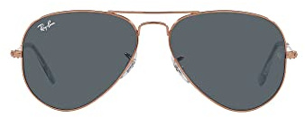 Ray-Ban Sonnenbrille RB3025 AVIATOR LARGE METAL 9202R5 Unisex Roségold Farbe Blau Glasgröße 58 mm