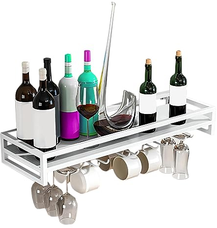 LIGUOYI Weinglashalter Wand, Stemware-Racks Robust Und Langlebig Mit Schrauben, Weinglas-Halter Für Stielgläser Platzsparend, Für Bar Küche Eisen Weinflaschenregal Und Stemware-Aufhänger