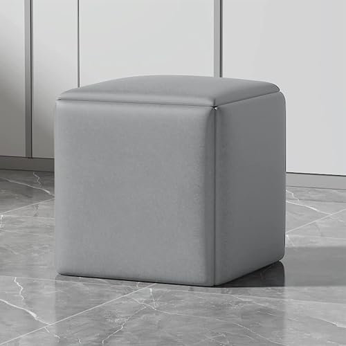 Sedia da divano a cubo Divano ottomano a incastro cubico 5 in 1, sgabelli impilabili, pouf quadrato in tessuto tecnologico, poggiapiedi con rotelle girevoli for soggiorno, sala da pranzo (D, 35CM/13.8