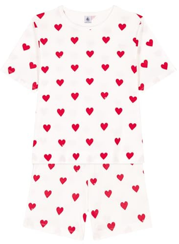 Petit Bateau A0B5V Kurzärmeliges Pyjacurt Damen Marshmallow/Terkuit M