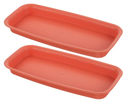 INOOMP 2 Stück Rechteckige Pflanzen-Untersetzer Tropfschale Topf-Untersetzer Kunststoff-Pflanzgefäß-Tablett Blumentopf-Dip-Tablett Blumentopf-Untertassen Basisschalen Für Drinnen Und