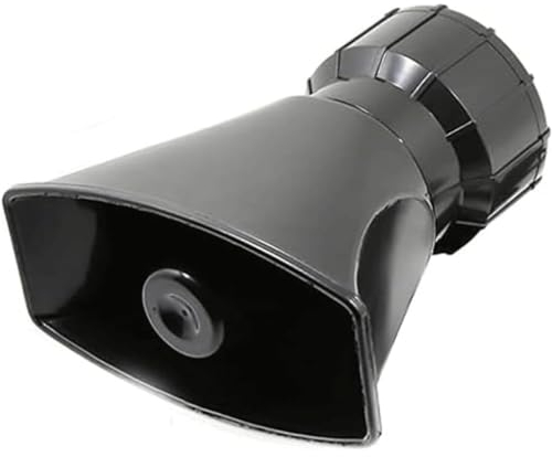ASHSDI Megafon Megaphon, Megaphone Auto-Notfallsirene, Autoalarmhorn, Lautsprechersystem, Bullhorn-Lautsprecher, Notfallverstärker, 60 W Megaphone für Schiedsrichter