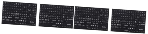 Uonlytech 4sheets Keyboard Stickers for Computer Laptop English Lettering Stickers for Daily Use and Typing Practice