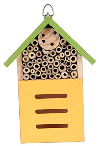 PHENOFICE Holzhaus Für Garten Bienenhaus Marienkäferhütte Dekoratives Haus Zimmer Gartenbienennest-Dekoration