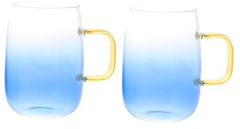 MOLUCKFU 2er-pack Hochtemperatur-glas-wasserbecher Für Jungen Und Mädchen Erwachsene Tee Suppe Bier