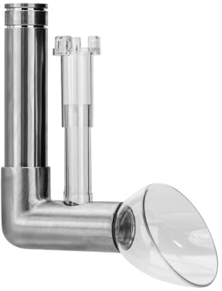 DONGKER Aquatic Glass Lily Pipe Inflow Outflow with Surface Skimmer,Stainless Steel Inflow Outflow for Aquarium Planted Tank
