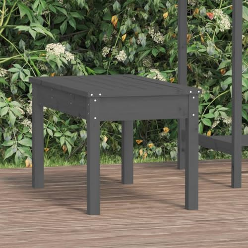 Homvdxl Gartenbank - 2-Sitzer Holz Outdoor Bank mit Lamellensitz - Holz Garten Sitzgelegenheit für 2 Personen - für Terrasse & Terrasse, 80x44x45cm, Grau