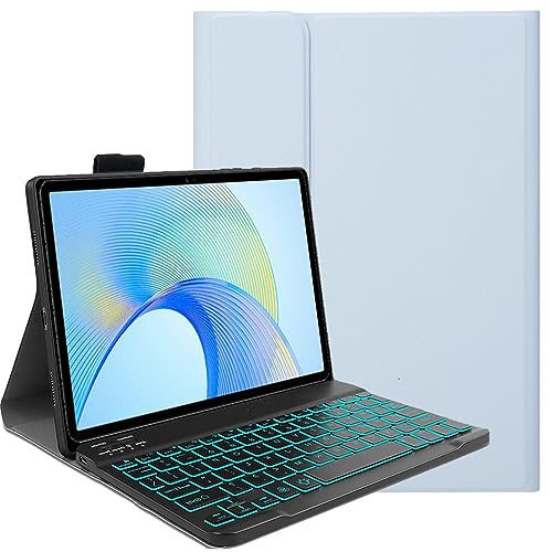 FKQLH Funda con Teclado para Honor Pad 10 Tablet 12,1 Pulgada, QWERTY Teclado Inalambrico Bluetooth Desmontable Retroiluminada para Honor Pad 10 Tablet 12,1 Pulgada, Azul