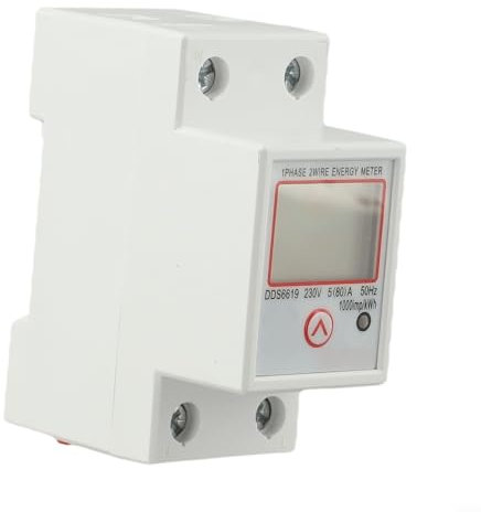 Appareil de mesure de l'énergie avec écran LCD multifonction et fonction de réinitialisation pour montage DIN
