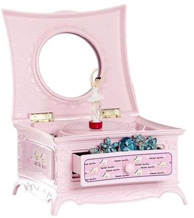 Nexusectar Schmuckkästchen Ballerinas Musical,Ballerina - Spieluhr Mit Ballerina-Thema | Muttertagsgeschenk, Rotierende Tänzerin Figur Weißes Herz Geschenkbox Für Schmuck, Trinket, Geburtstag, Hochze