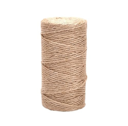 QAUUCP Corde De Jute Corde en Chanvre et Lin Faite à la Main for Attacher Une Ficelle de Jute, décoration Artisanale DIY(100m)