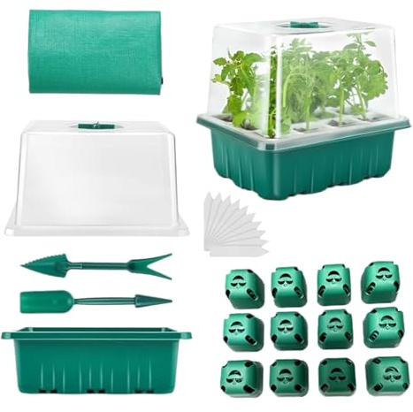 Generico Vassoio Per Semina - Mini Serra Kit Germinazione Con Cupola Umidità | Giardinaggio Per Coltivazione In Serra E Trapianto