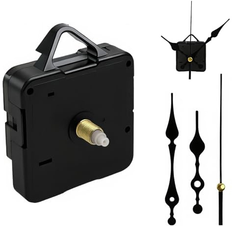 Quarz-Wanduhrwerk, leise, 16 mm, mit Zeigern, langlebiges Uhrwerk, für Reparatur und Heimwerker, Ersatzteile für klassische und moderne Wanduhren