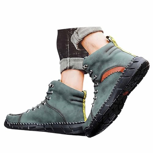 Scarpe a piedi nudi da uomo e da donna, in pelle impermeabile, leggere, antidolorifici, stivaletti classici per moto, tempo libero, scarpe da ginnastica in pelle alla moda, O blu navy, 39 EU
