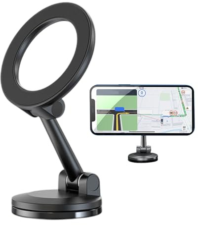 Soporte magnético para smartphone para vehículos de motor, multifuncional, con función de rotación de 360 grados, soporte para smartphone para automóviles, para camiones, vehículos, sedán, remolques