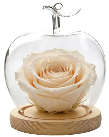 Glass Dome Fruit Shape Desktop Decoration | Preserved Flower Glass Cloche for Collectors Home Office Retail Store Wedding Jewelry Collectibles Figures Dolls Dining