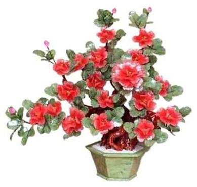 Bonsaï Artificiel Bonsaï Artificiel – Fleur de Pivoine, bonsaï Jade, décoration végétale d'intérieur Plantes artificielles