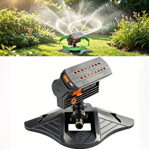 Viereckregner Mit 16 DüSen, Automatischer Oszillierender Rasensprenger, 4 Modi Einstellbarer Schwingen- Sprinkler Für Rasen Und FläChen BewäSserungssystem, Gartensprinkler