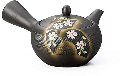 Yamakiikai Tokoname-Yaki - Teiera giapponese Kyusu in ceramica, 330 cc, rotonda, modello Tomisen, con filtro in acciaio inox G711