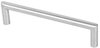 Gedotec Design Schrankgriff Edelstahl Möbelgriff 128 mm Stangengriff rund - Leila | Türgriff mit Lochabstand 128 mm | Schubladengriff Edelstahl matt gebürstet | 1 Stück - Küchen-Griff mit Schrauben