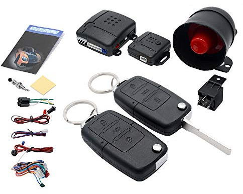 MASO Auto Zentralverriegelung Universal Auto Remote Zentral-Kit für Autos mit Stoßsensor + Control Box + 2 Fernbedienungen in Stil 13