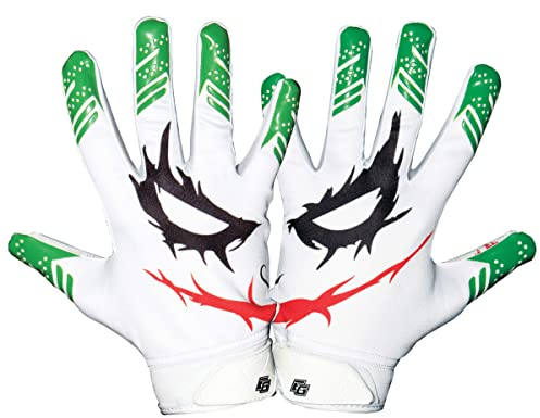 Essential Wear Football Gloves Men - Youth & Adult White Football Gloves - Performance Enhancer Receiver Gloves with Super Tacky Grip for Ultimate Experience - Adult & Youth Sizes