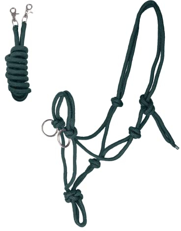 WALDHAUSEN Knotenhalfter mit Zügel, WB, grün
