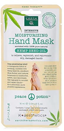 Earth Therapeutics Moisturizing Hand Mask with Hemp Seed Oil (1 Pair)