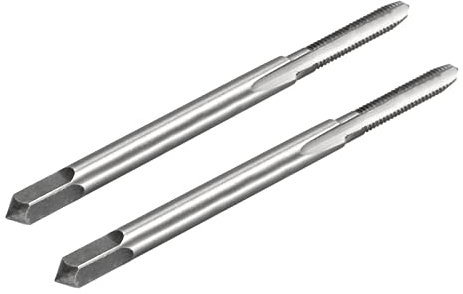 QUARKZMAN M2.5 x 0.45 Métrico Rosca Fresado Machos x 2uds H2 Recto Flautas Máquina Macho para Rosca Reparación, [Alta Velocidad Acero, Sin Recubrimiento]