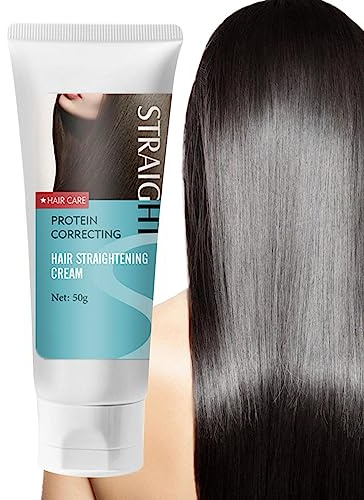 Crema Lisciante per Capelli, Crema per capelli lisci, Crema lisciante nutriente lisciante per capelli naturale, stiratura anti- lunga durata Joberio