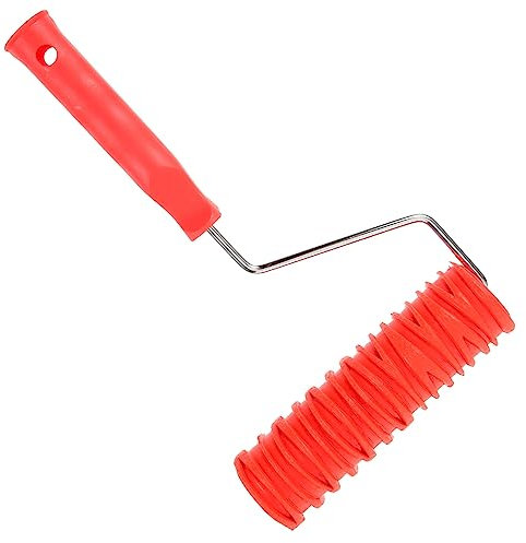 WOONEKY Patterned Paint Roller for Wall Decoration, Brick Embossing Texture Rubber Roller Art Brush for DIY Household Wall Painting