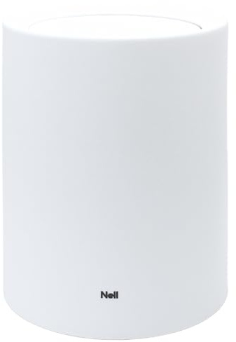 Cestino 12L con coperchio girevole bianco opaco – Versatile cestino per bagno e WC, elegante cestino per ufficio bianco, secchio per cosmetici bianco, in plastica di alta qualità, ideale per bagno e