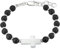 s.Oliver Armband Edelstahl Herren Armschmuck, mit Achat, 19+3 cm, Silber, Kreuz, Kommt in Schmuck Geschenk Box, 2038005