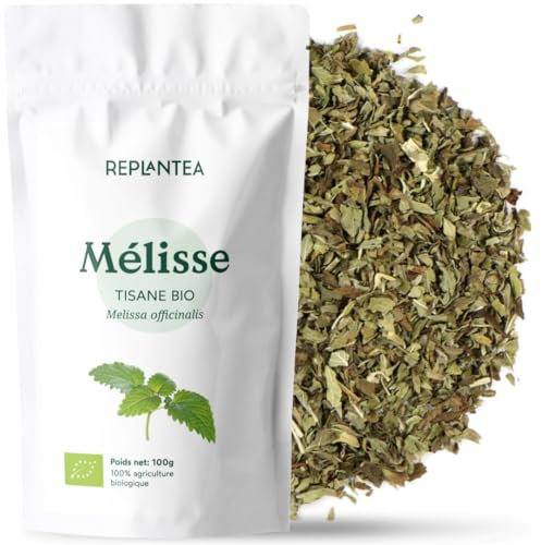 TISANE MELISSE BIO 100g (50 Tasses) | Infusion Melisse Digestive et Relaxante | Melissa officinalis REPLANTEA