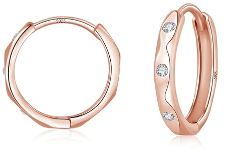 Cangall 925 Sterling Silber Creolen Klein - Hypoallergen Ohrringe für Frauen, Mädchen und Unisex - Schlafen Knorpel Huggie Kreolen